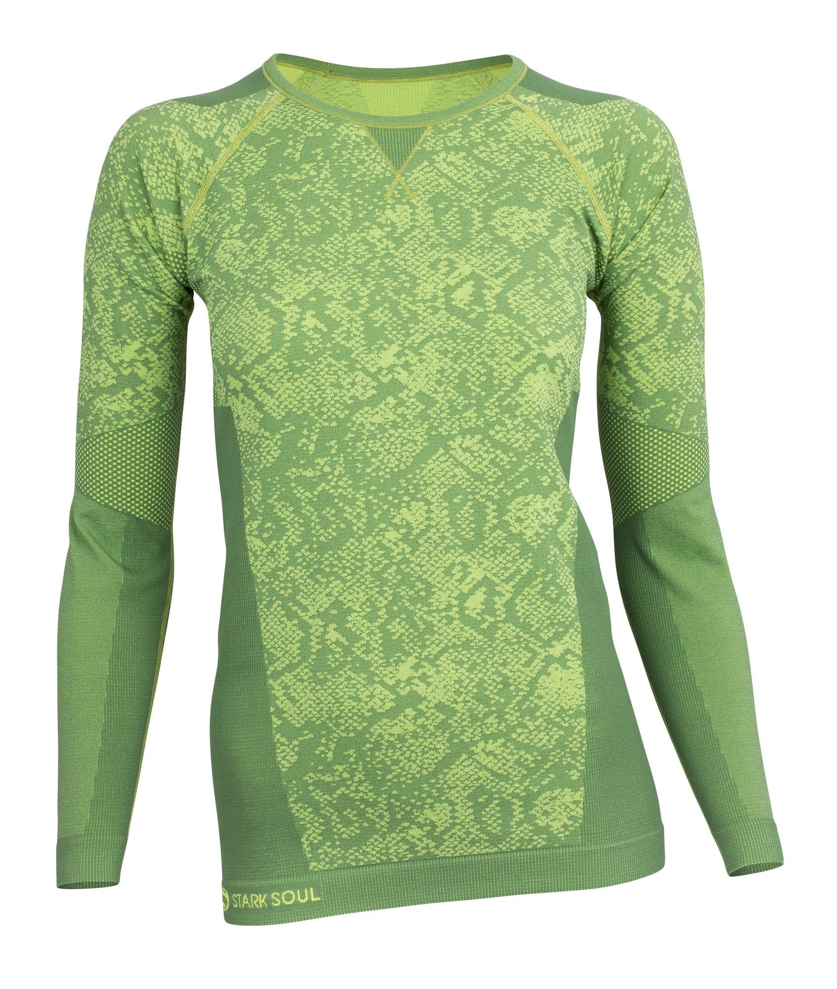 Soul® Seamless Stark Thermounterhemd Funktionsshirt Damen Funktionsshirt grün Langarm - Long - Sleeve