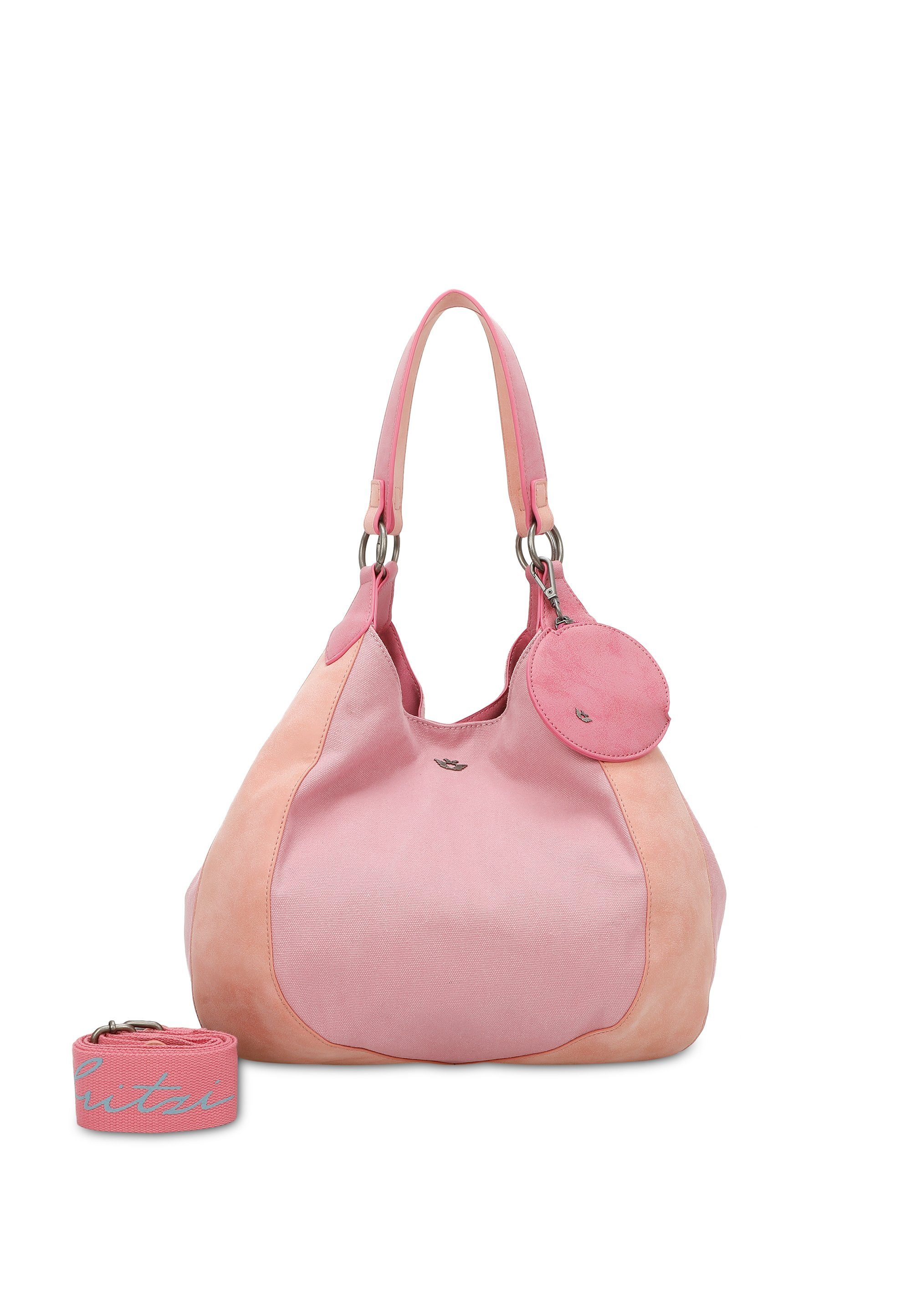 Fritzi aus Preußen Schultertasche Izzy Woo, mit abnehmbarer, kleinen runden Tasche rosa