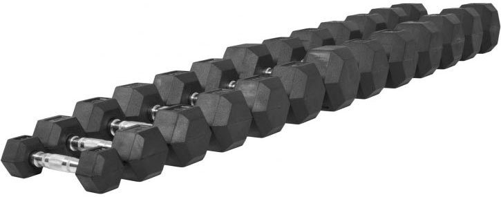 GORILLA SPORTS Kurzhantel Hexagon Kurzhantel Gummiert 4-30 kg