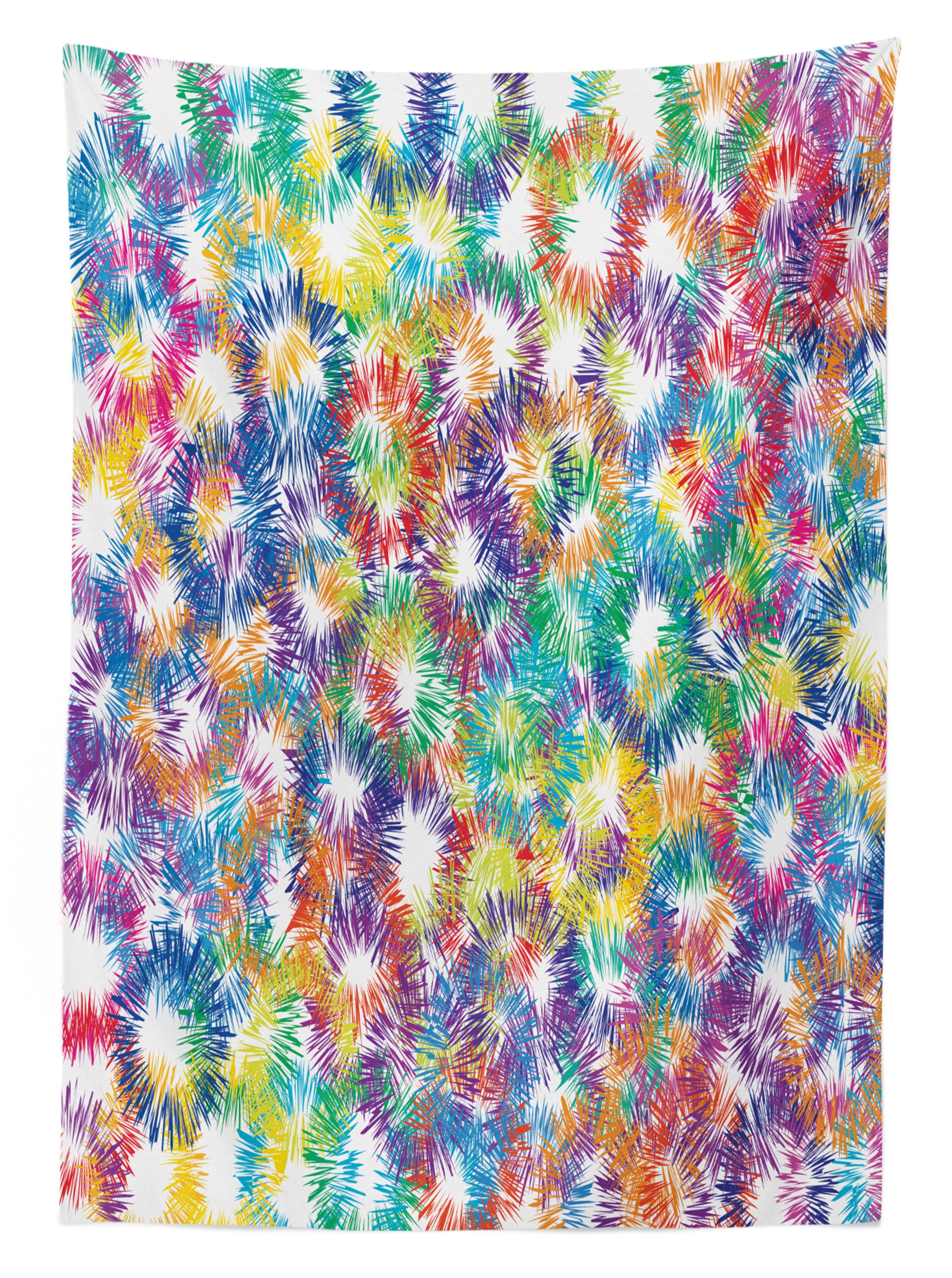 Abakuhaus Tischdecke Farbfest Waschbar Klare abstrakte Für den Feuerwerk Bunt geeignet Außen Farben, Bereich