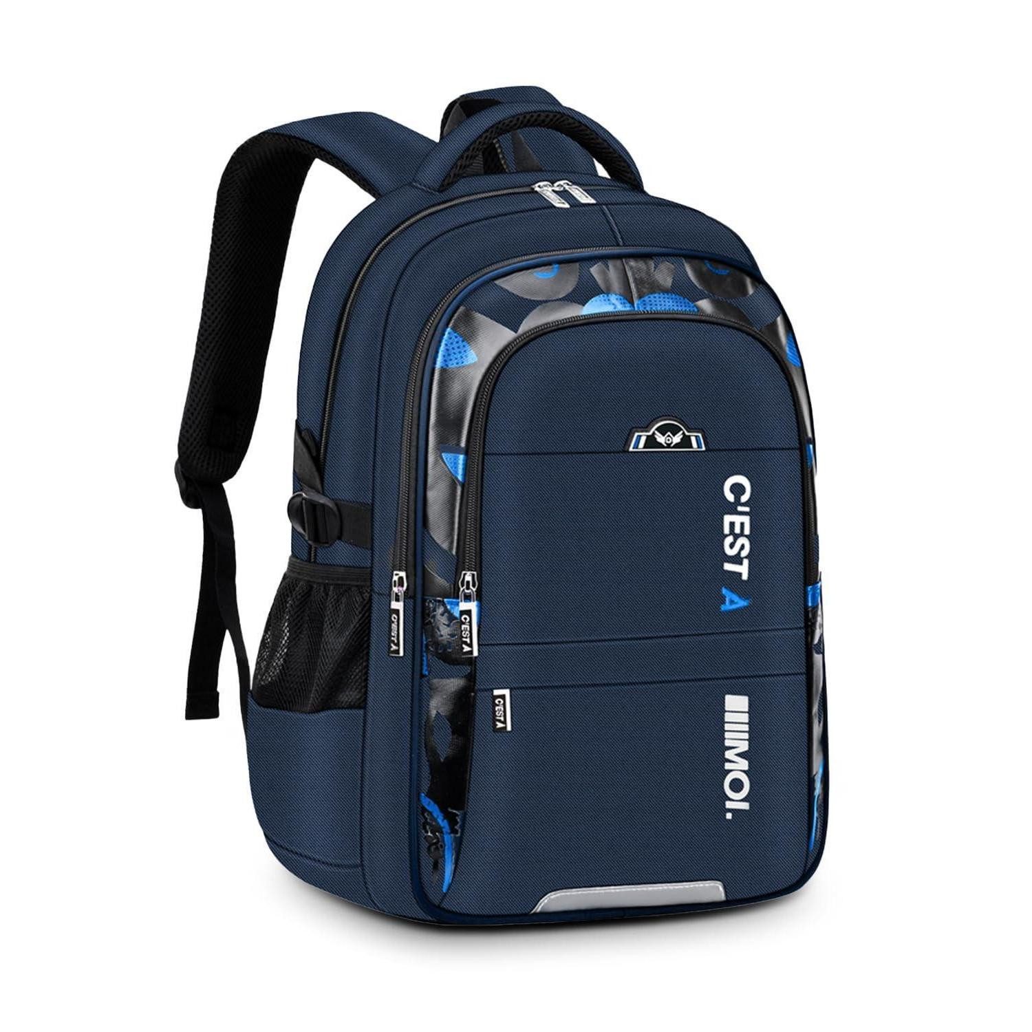 LuxusKollektion Schulrucksack Schulrucksack Jungen Teenager Blau Wasserdicht Ergonomisch