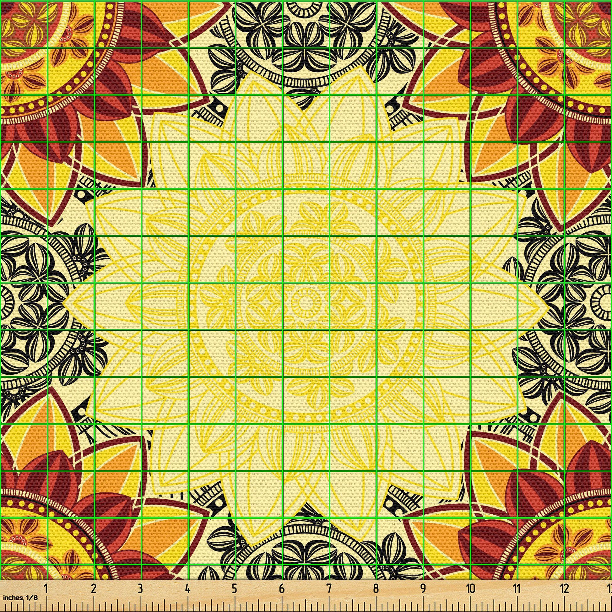 Thumbnail - Abakuhaus Stoff Schön Gewebten Stoff für Polster und Wohnaccessoires, Mandala vibrant Yellow
