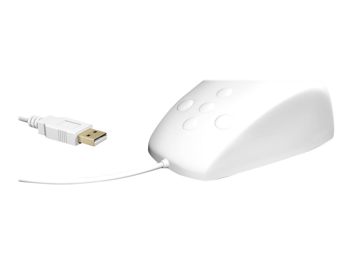 KEYSONIC KEYSONIC Maus Keysonic KSM-3020M-W USB white/wasserdicht aus Silikon r Maus