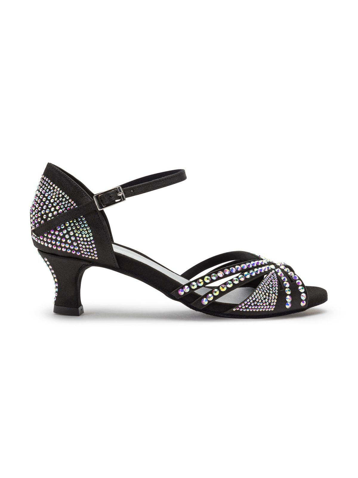 Dancing Queens Sparkle Shine Satin Sandalette Satin Heels, Salsa Bachata Standardtanz Discofox