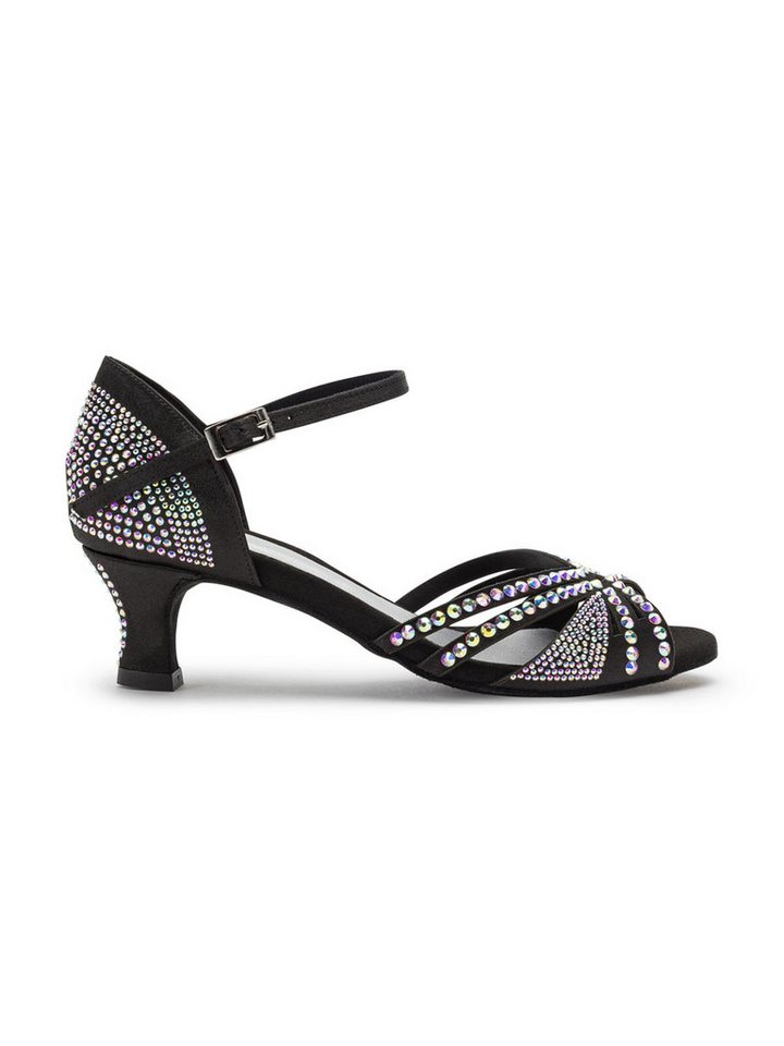 Dancing Queens Sparkle Shine Tanzschuhe Satin - Absatz 5.0 cm flare Sandalette Tanzschuh 5 cm Absatz: Salsa, Bachata, Kizomba, Zumba