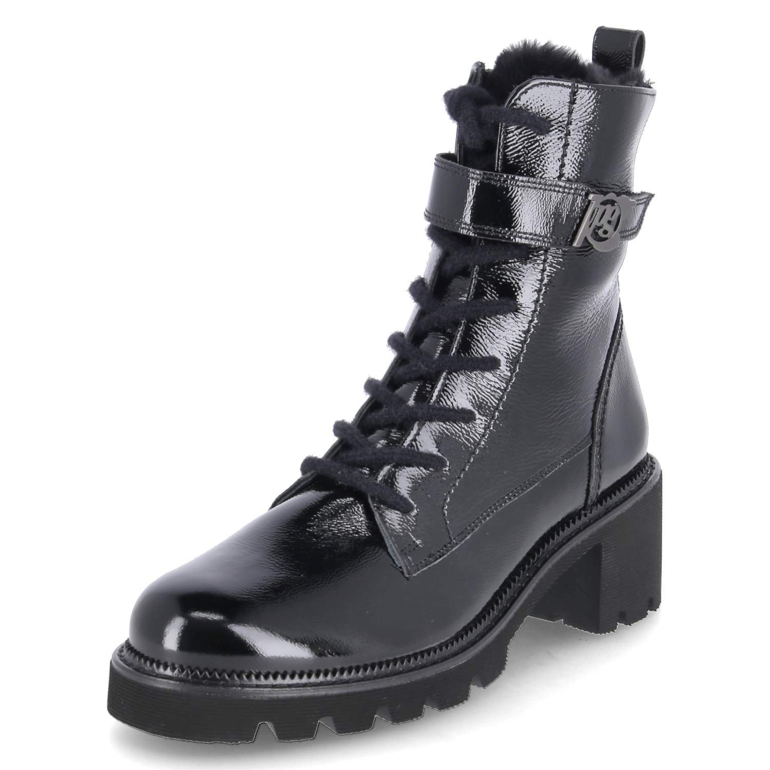 Paul Green Paul Green 8178-01 Damen Lackleder schwarz Schnürstiefel günstig online kaufen