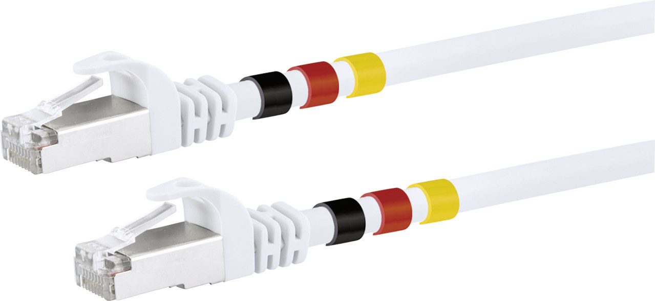 Schwaiger Schwaiger Netzwerkkabel CAT7 2x 3 Farbringe 2,5 m Netzwerk-Adapter