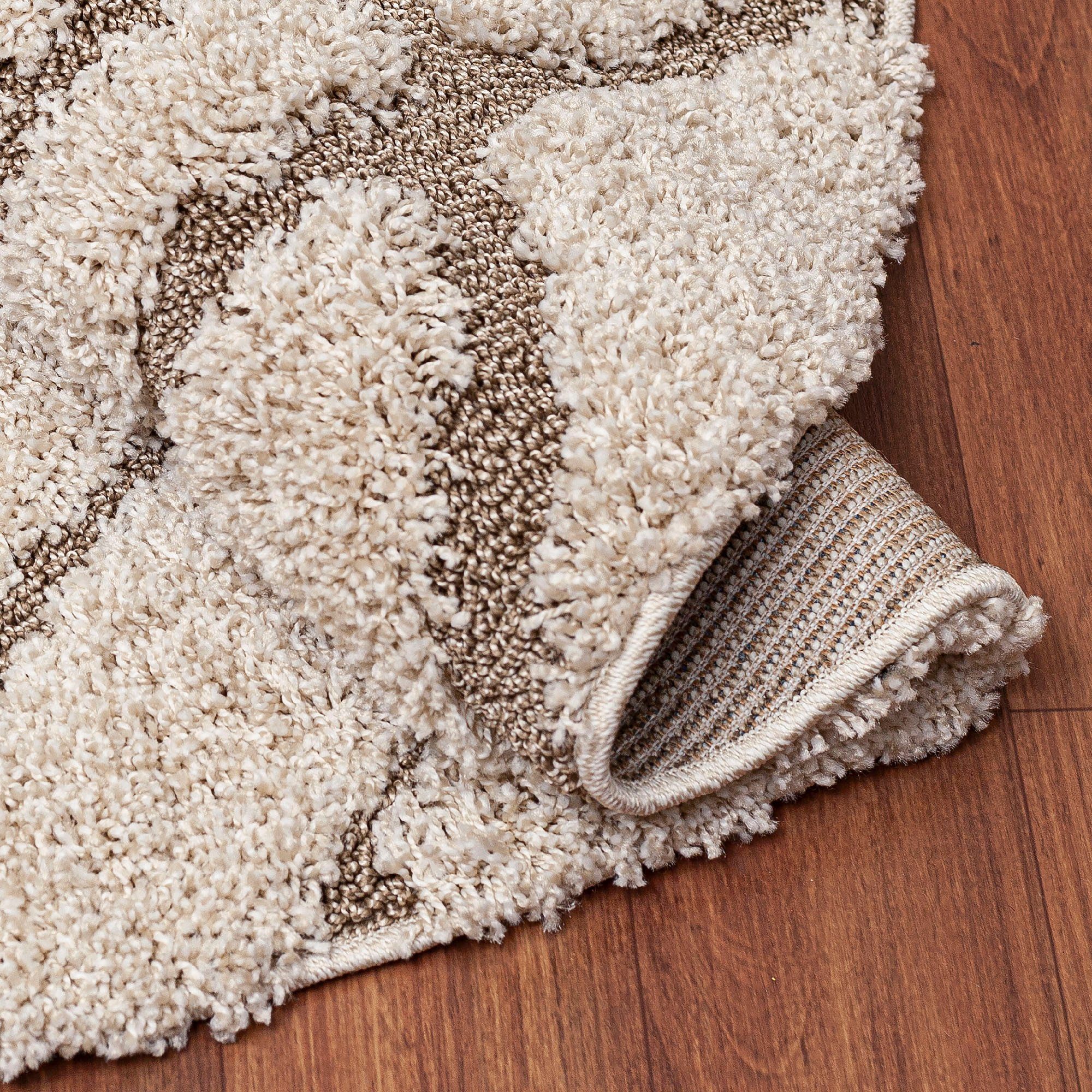 Sanat Hochflor-Teppich Luxus 3503, rund, Höhe: günstig online kaufen