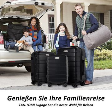 TAN.TOMI Handgepäckkoffer Koffer Hartschale Leicht Reisekoffer ABS Erweiterbar Haltbar(M L XL), Trolley Handgepäck Große Kapazität mit 4 Rollen und TSA Schloss