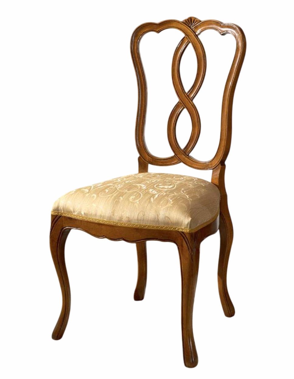 Xlmoebel Esszimmerstuhl Eleganter Lehnstuhl aus Echtholz mit zeitlosem Design (1 St), Hergestellt in Europa