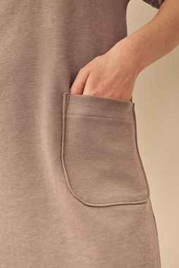 Next Minikleid Kurzärmeliges Jersey-Minikleid mit Kerbausschnitt (1-tlg)