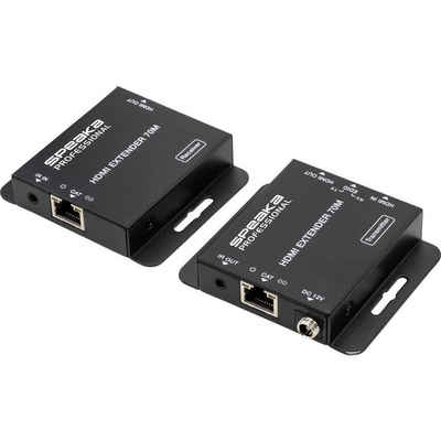 SpeaKa Professional 4K HDMI Extender (Verlängerung) über Computer-Kabel, durchgeschleifter HDMI-Ausgang