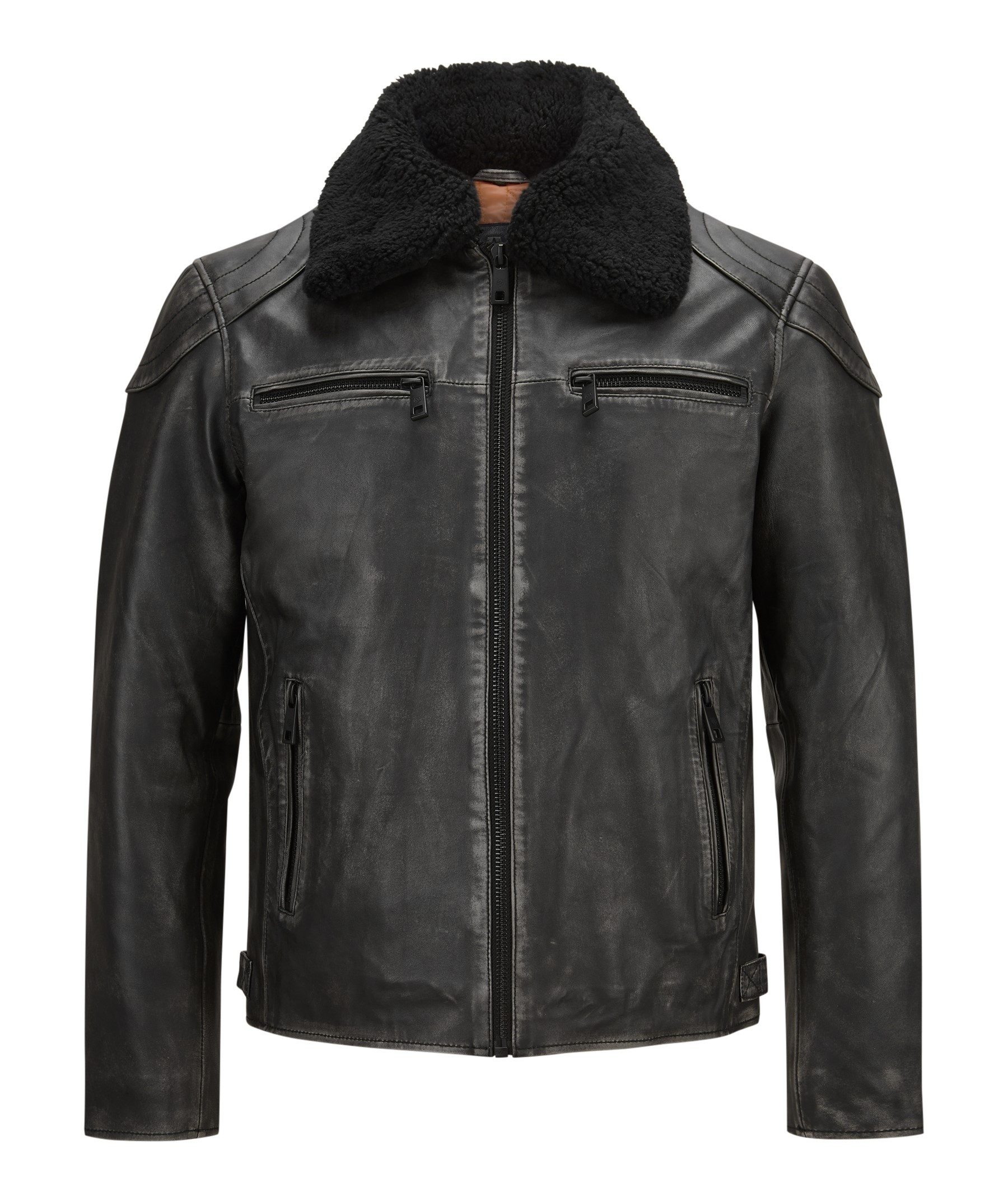 Milestone Lederjacke MSBonaro Bikerjacke aus Lammleder günstig online kaufen
