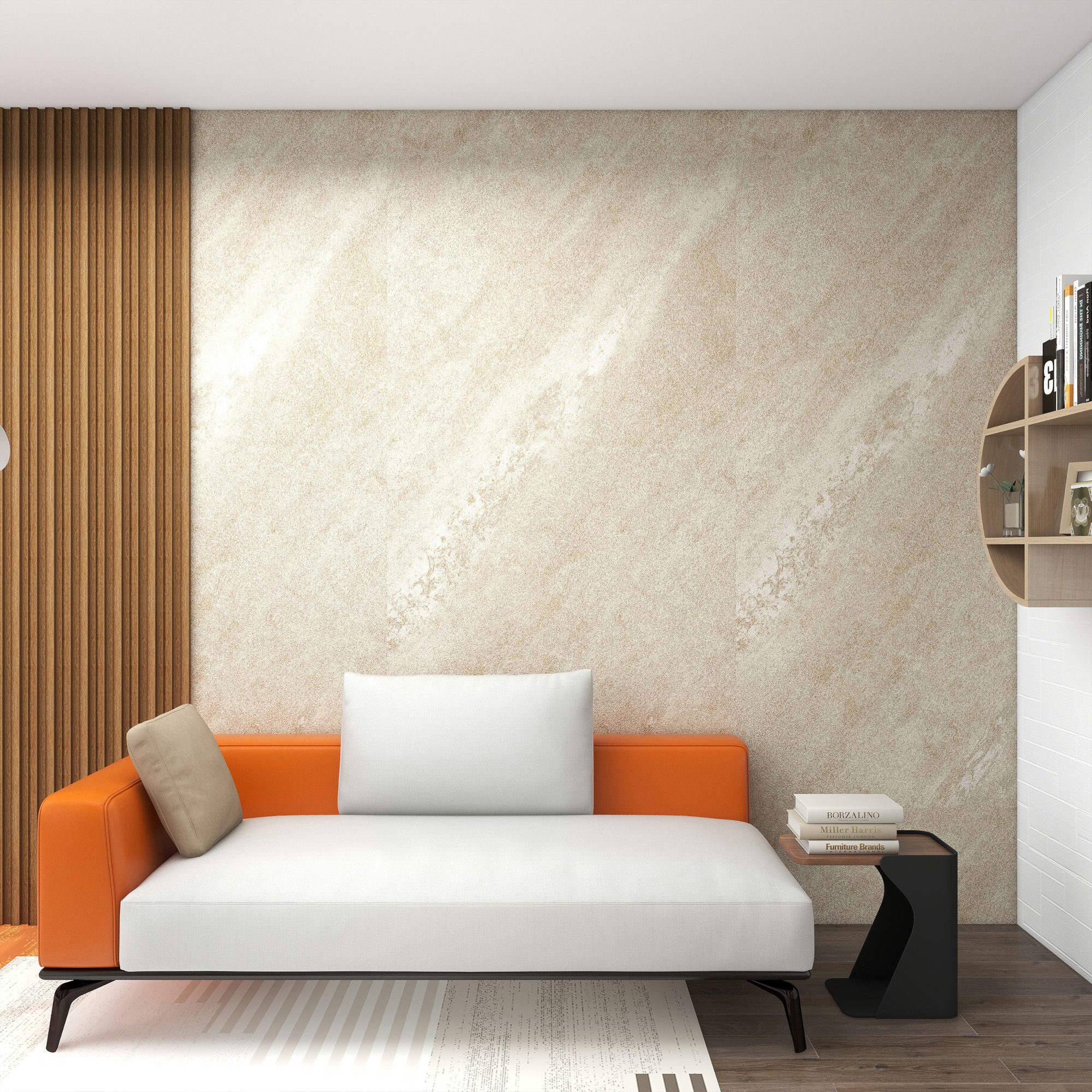 neu.haus Duschrückwand, (Set, 4-tlg), Wandpaneel »Bladel« 120 x 60 cm Cream Stone