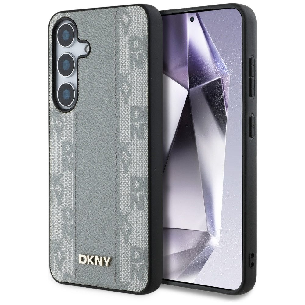 DKNY Handyhülle Schutzhülle Smartphonehülle Handyschale 6,2 Zoll, MagSafe, Kunstleder, Karomuster, Kameraschutz