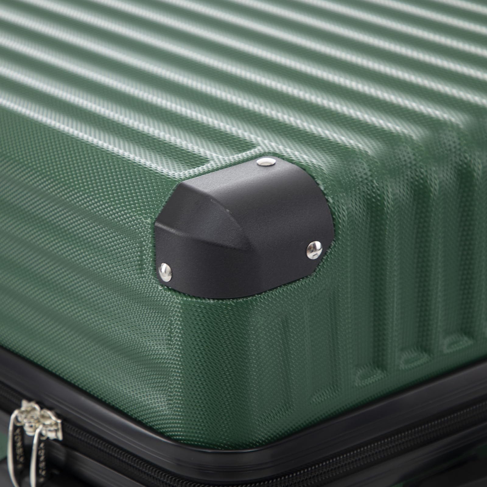 YONSLY Koffer Hartschalen-Reisekoffer Trolley Handgepäck, 4 Rollen, ABS-Hartschale, Zahlenschloss, weicher Gummigriff