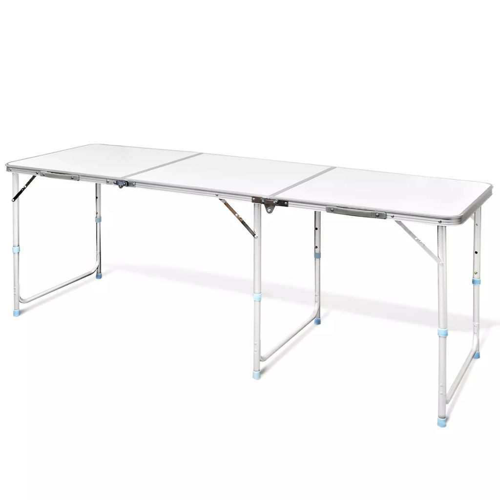 Campingtisch Campingtisch zusammenklappbar höhenverstellbar Aluminium 180 x 60 cm