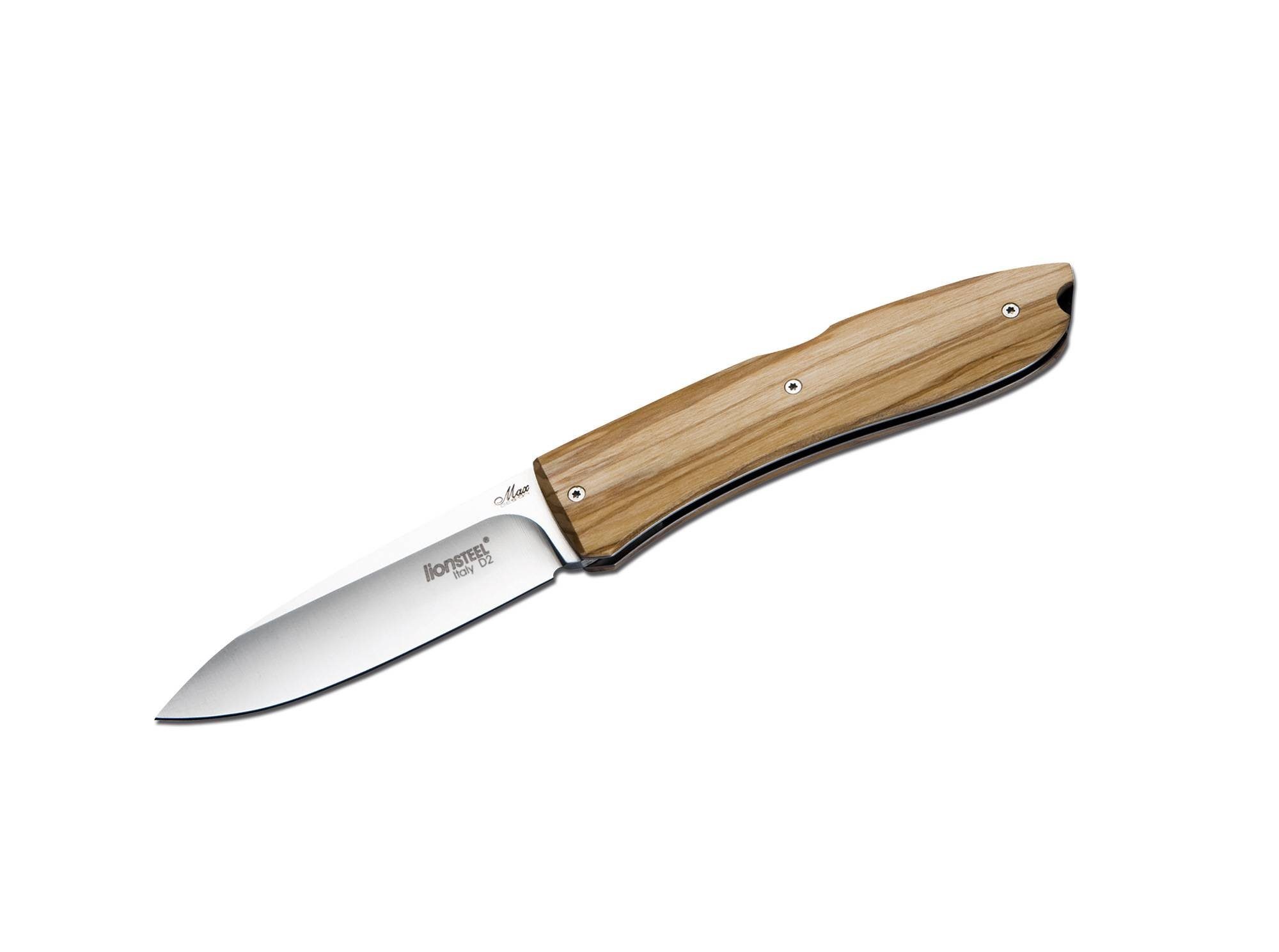 LionSteel Taschenmesser LionSteel Taschenmesser Opera D2 Olive Backlock D2