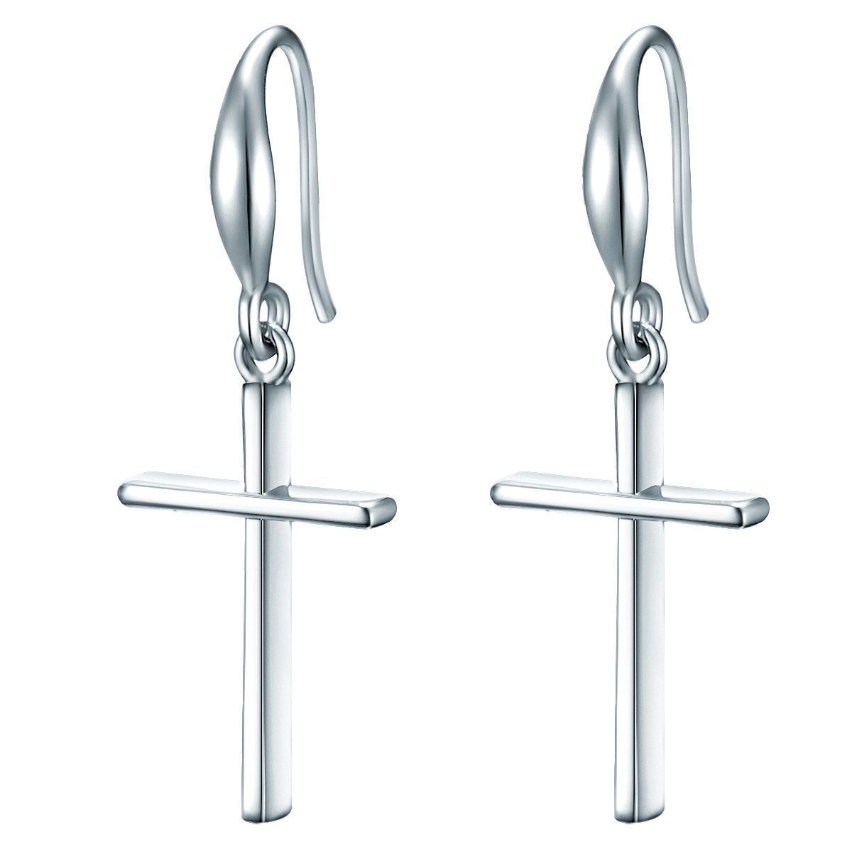 Lulu & Jane Paar Ohrhänger Kreuz silber günstig online kaufen