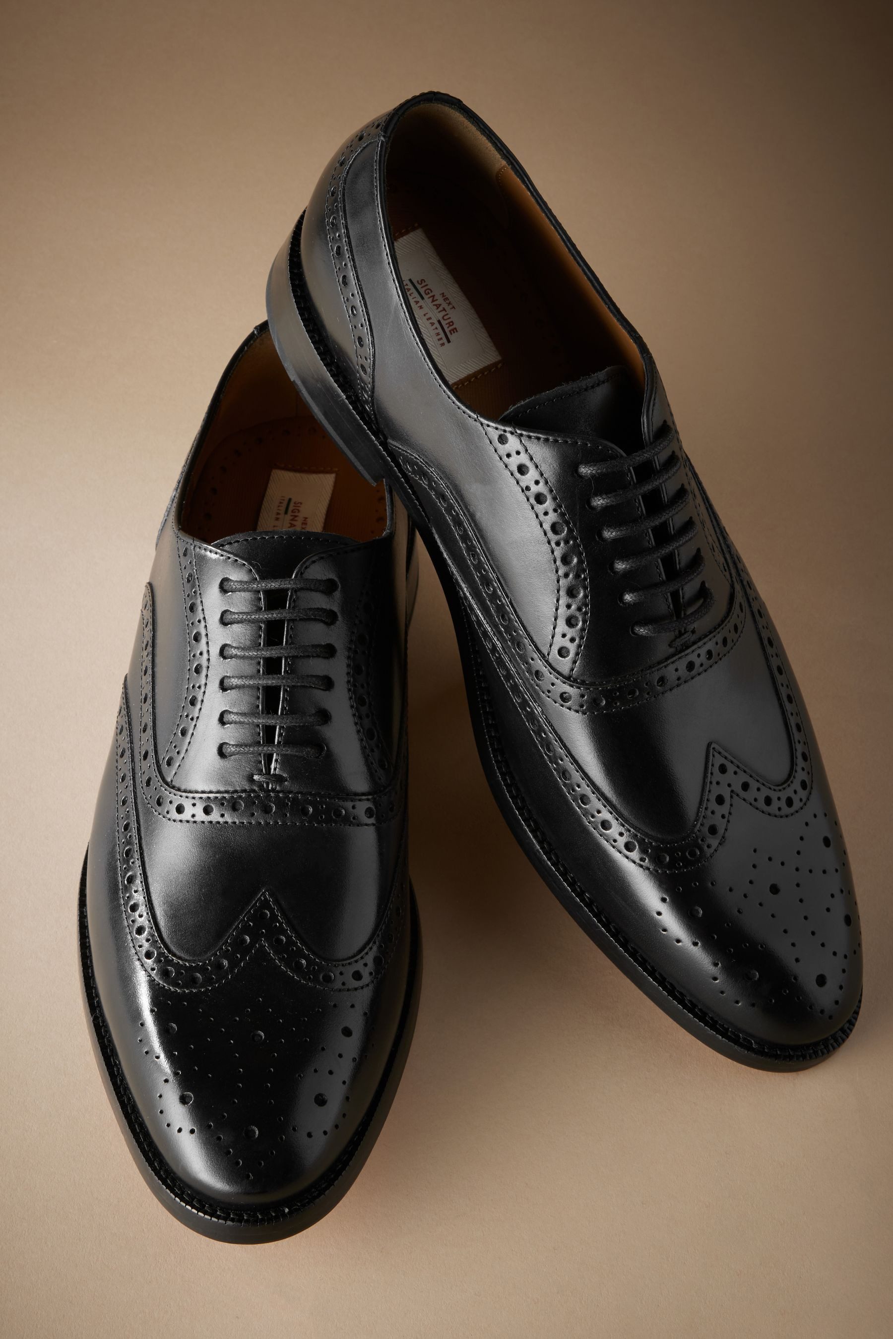 Next Signature Brogues aus Leder, weite Passform Budapester (1-tlg)