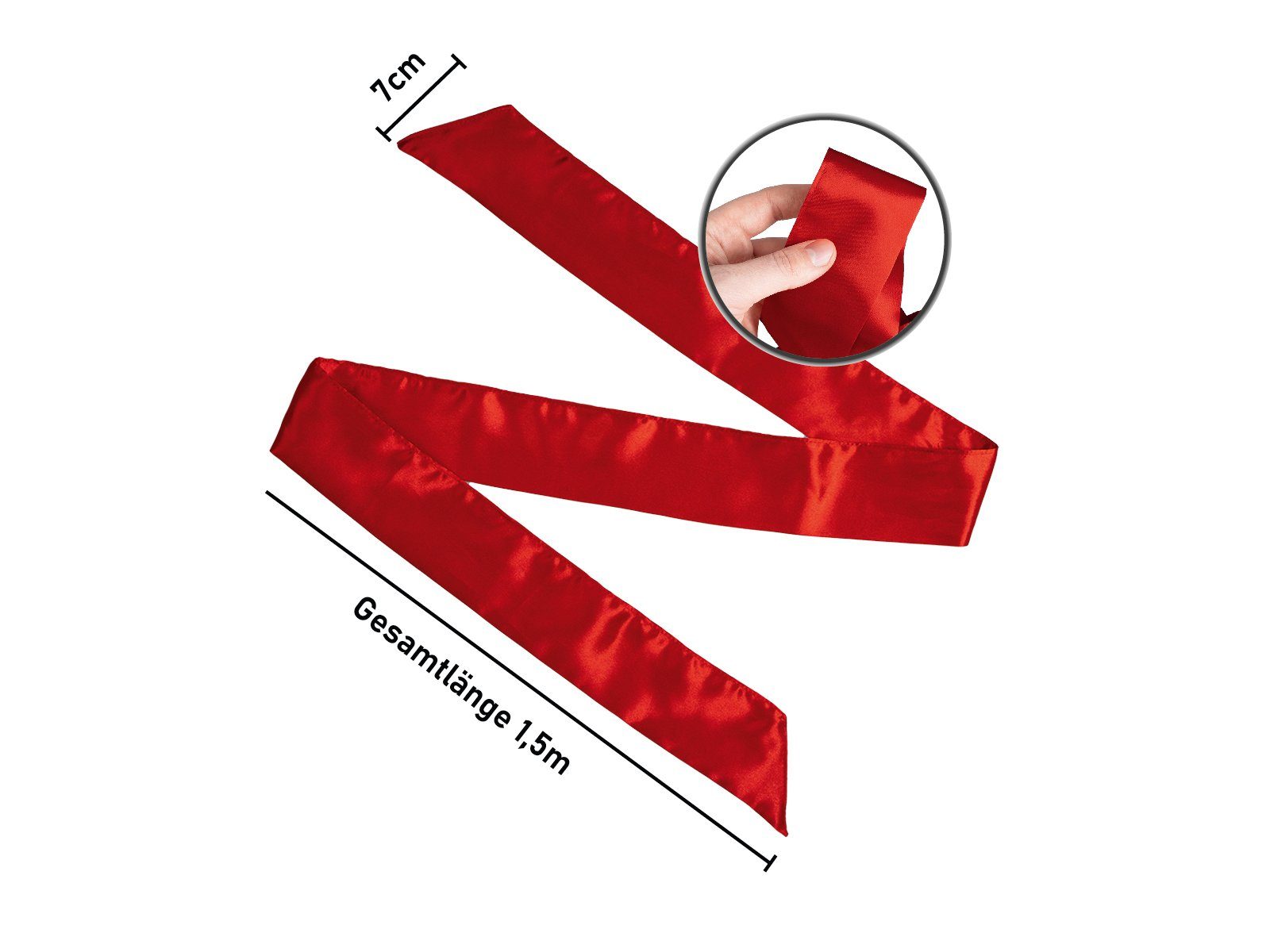 beties Augenbinde Glanz Satin, 1 Stück, karmin-rot