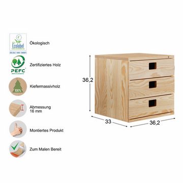 Astigarraga Kit Line Schubladenbox Schubladenblock "Dinamic"; 2er oder 3er; Holzschubladen; Schränckchen, (3-St)