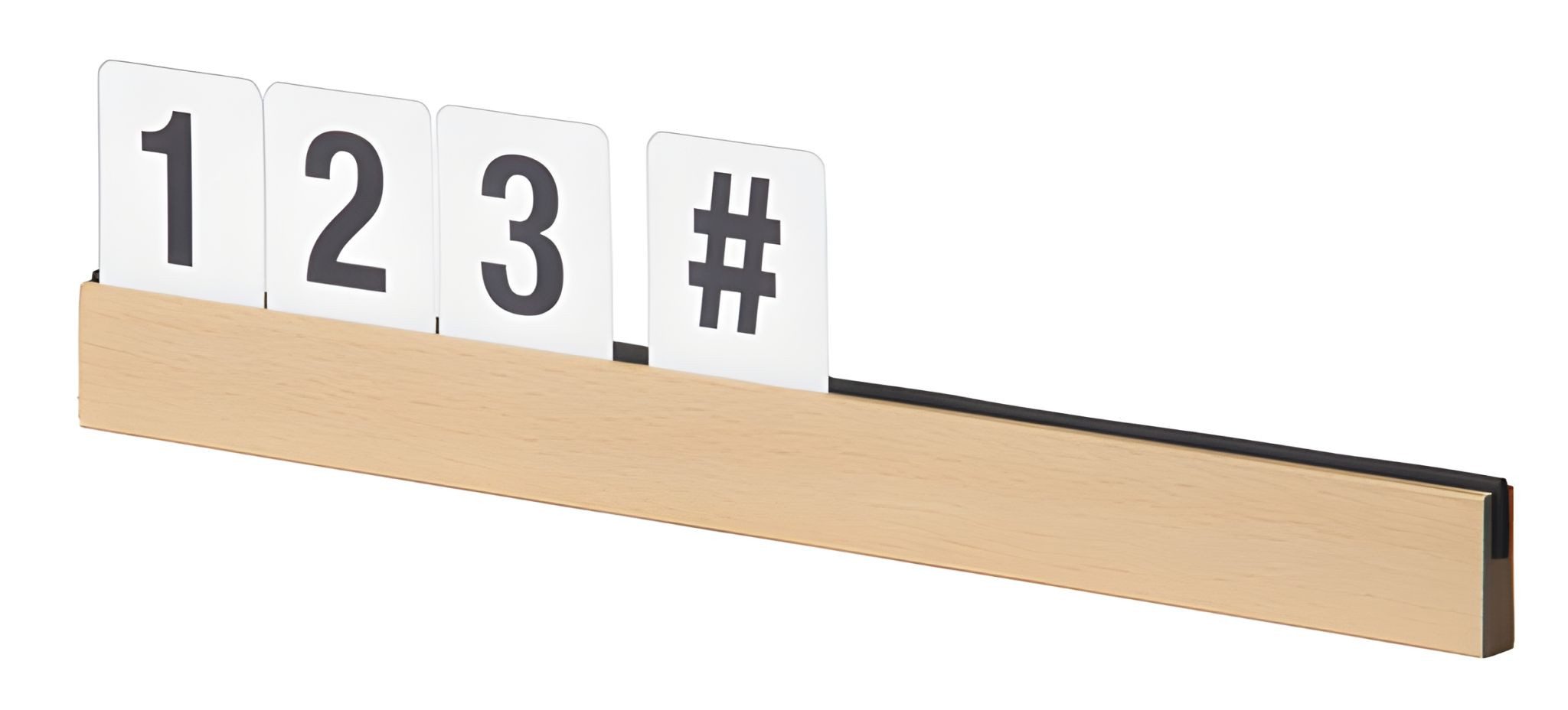 Securit Tafel Securit Buchstabenleiste Teak incl.Buchstaben/Zahlen,1m