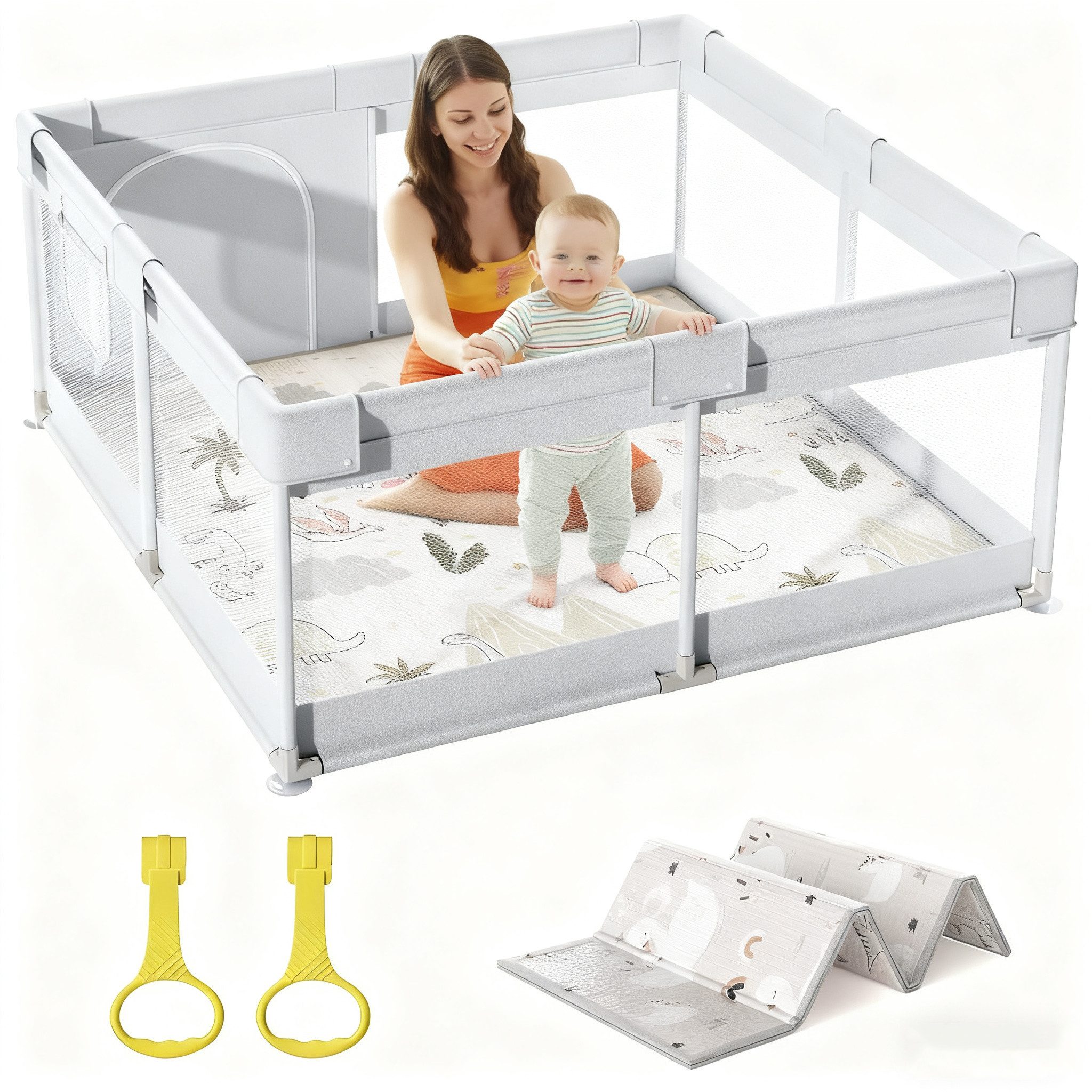 MC Star Laufstall Baby 120 x 120 cm (ideal für den Innenbereich, Großer Bab günstig online kaufen