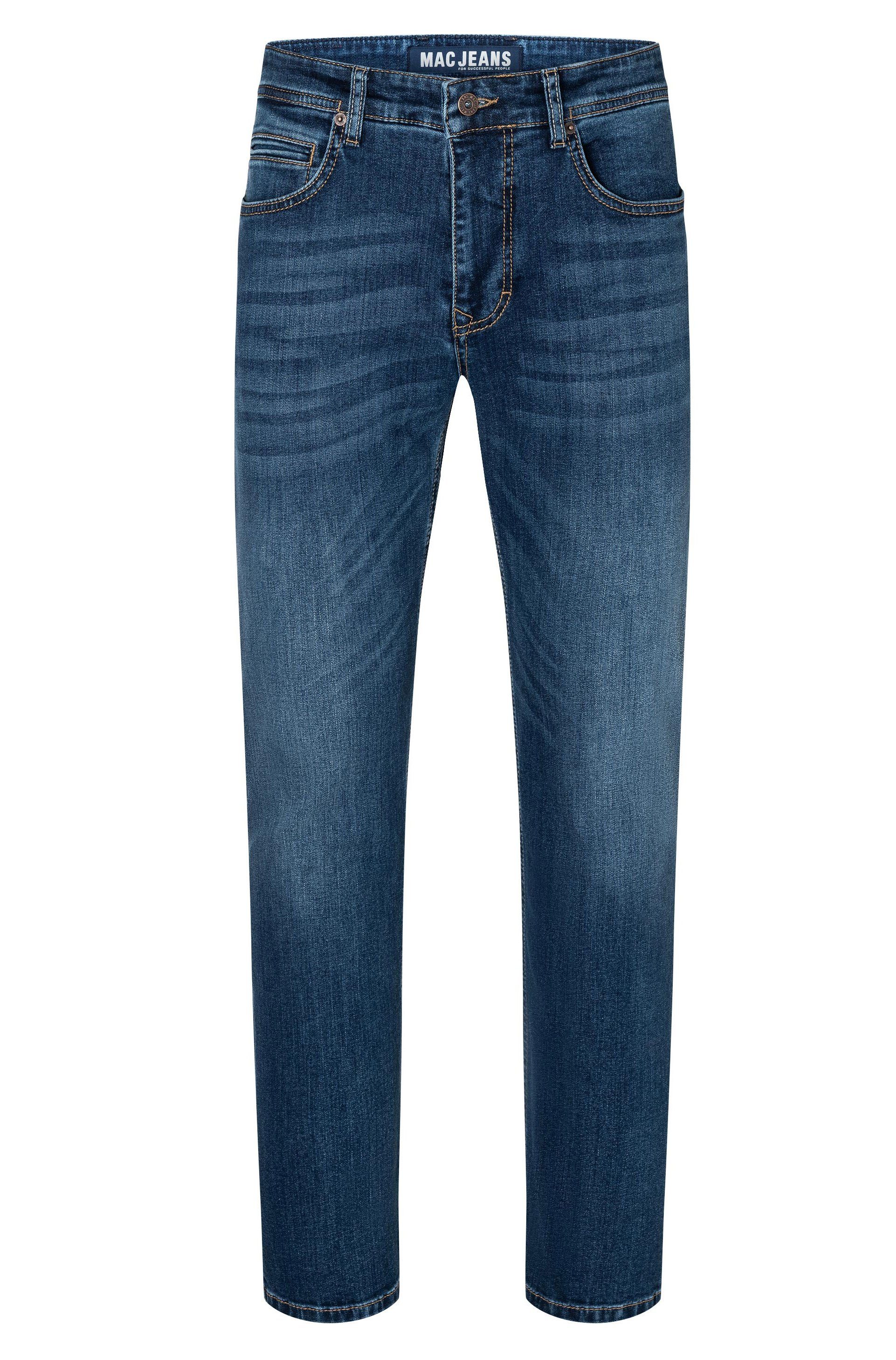 blue 5-Pocket-Jeans Stretch wash Arne MAC Denim authentic navy