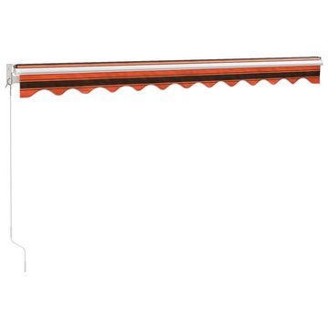 vidaXL Markise Markise Einziehbar Orange und Braun 3x2,5 m Stoff und Aluminium