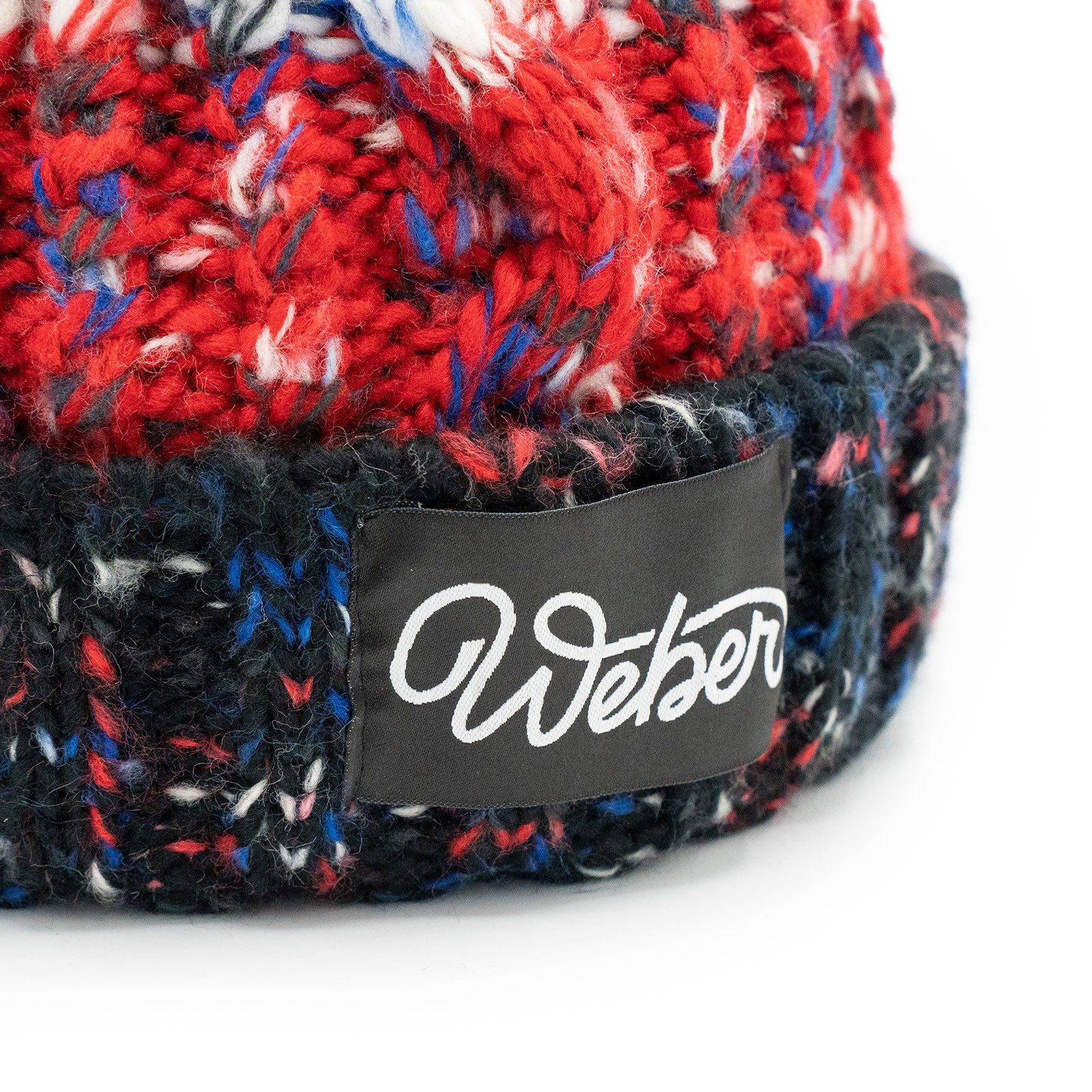 Weber GmbH Bommelmütze Weber Wintermütze mit Bommel Strickmütze Blau Rot Unisex Damen Herren (1-St) Shearling bietet optimale Wärme für Ohren und Stirn