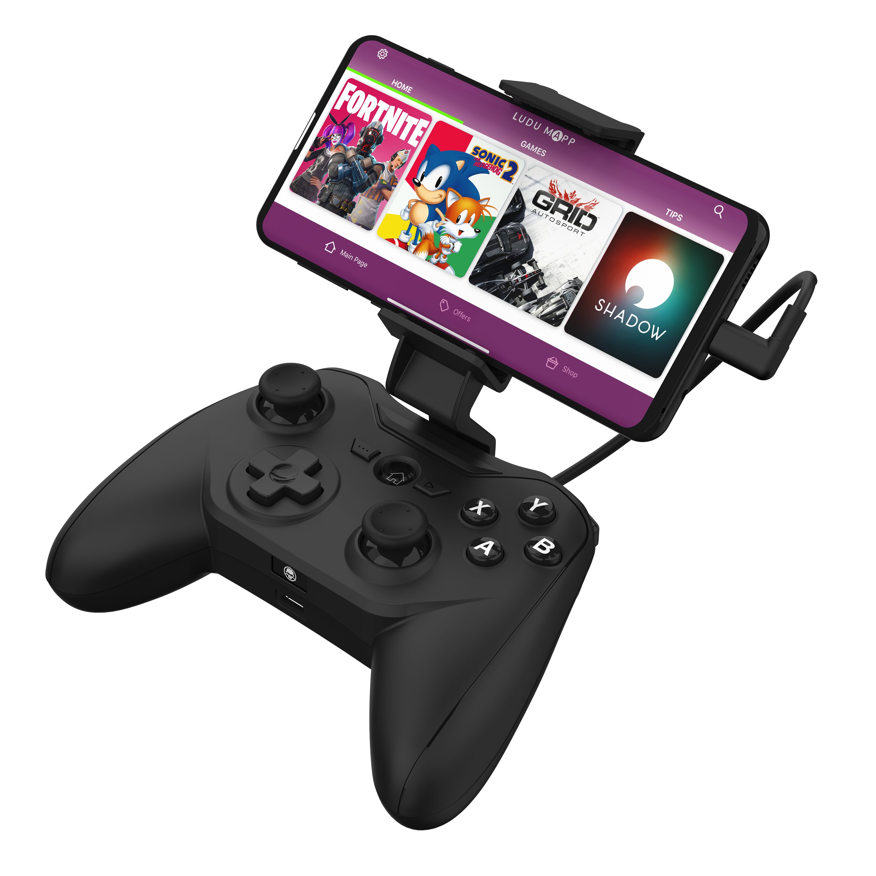 riotPWR Rotor Riot Controller für Android N oder höher, USB-C Smartphone-Controller (Power Pass Through Charging, kabelgebunden ohne Verzögerung)