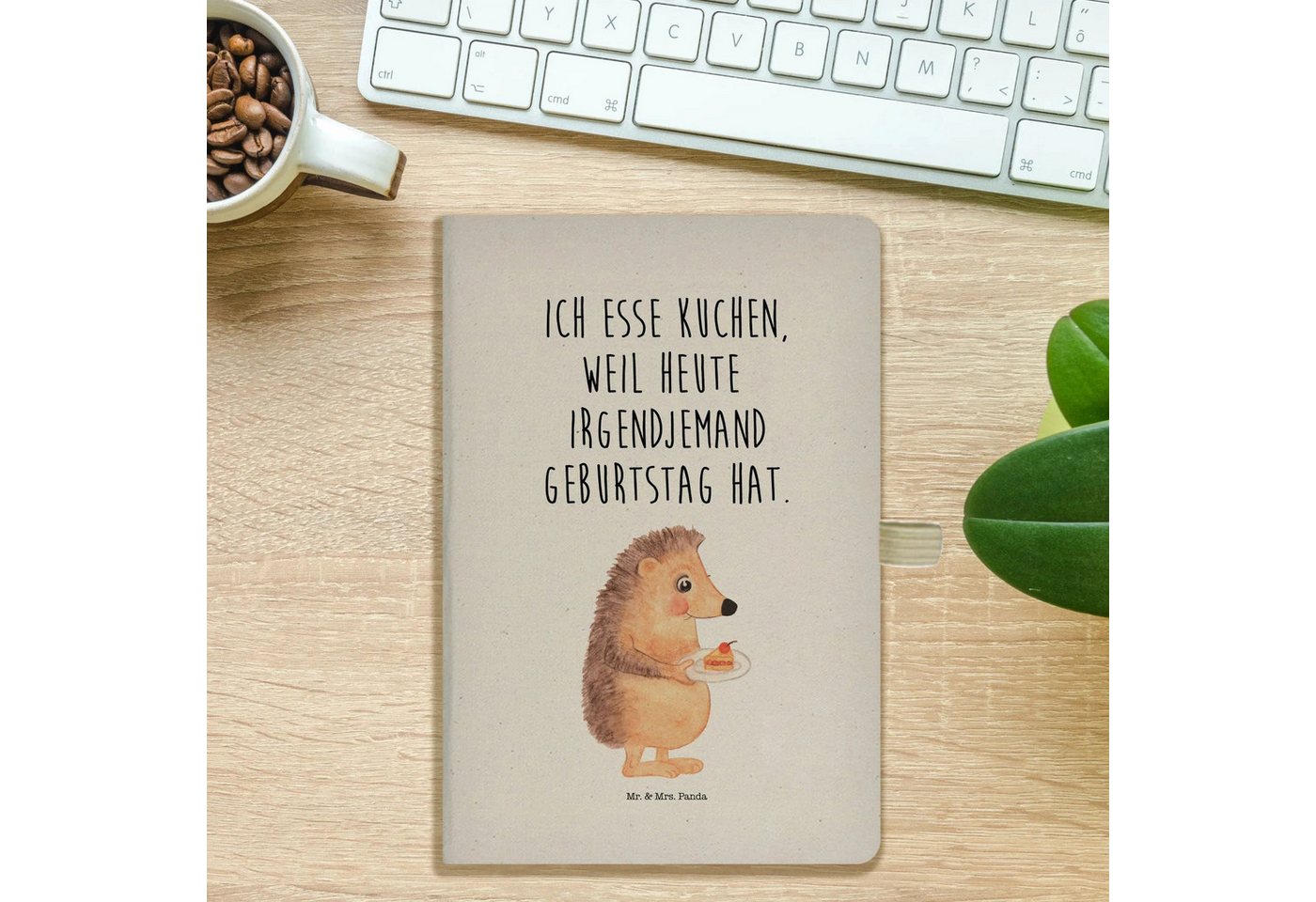 Thumbnail - Mr. & Mrs. Panda Notizbuch Igel Kuchenstück - Transparent - Geschenk, lustige Sprüche, A5 Planer Mr. & Mrs. Panda, Flexi...