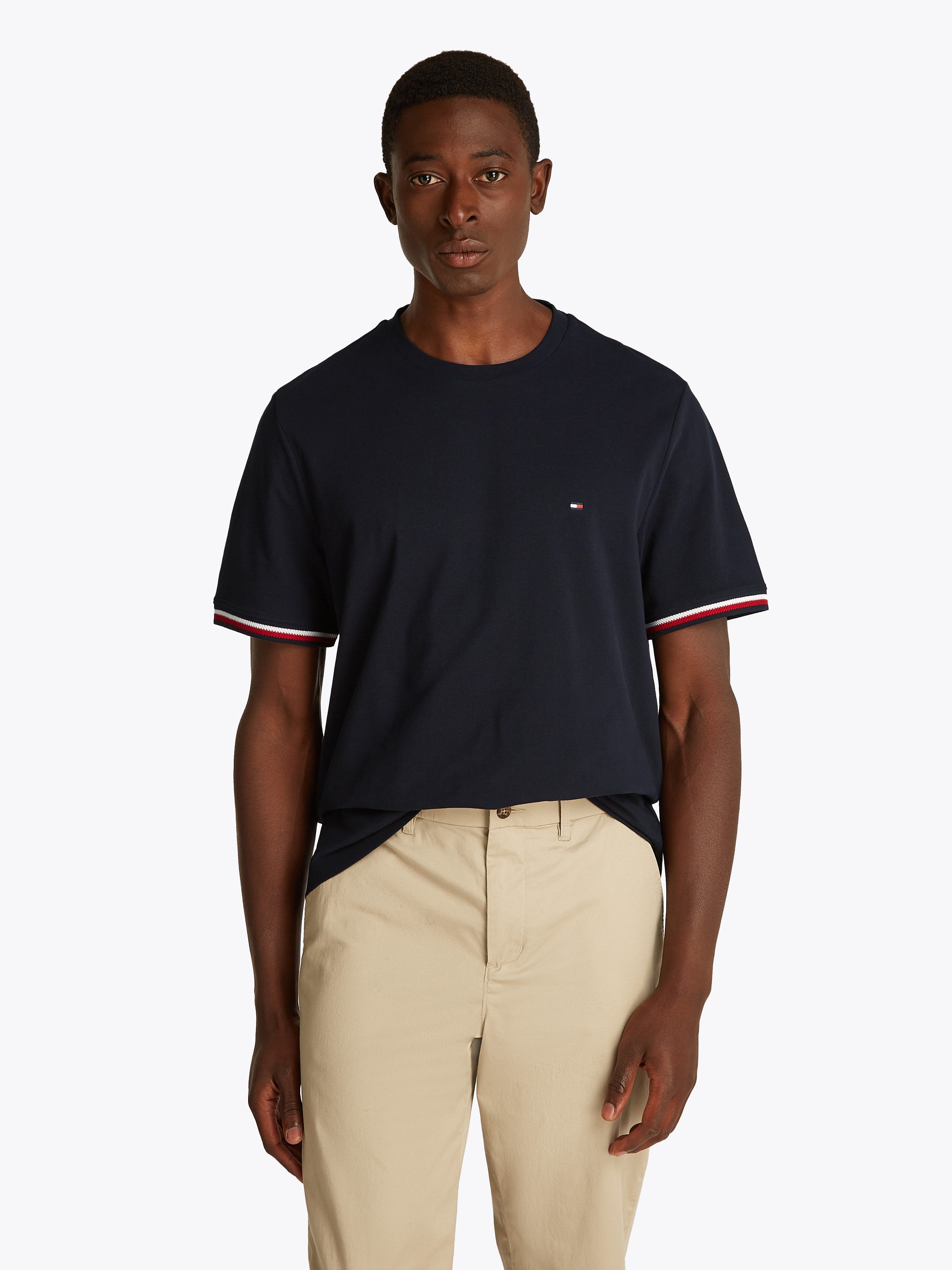 Tommy Hilfiger T-Shirt GLOBAL STRIPE CUFF günstig online kaufen