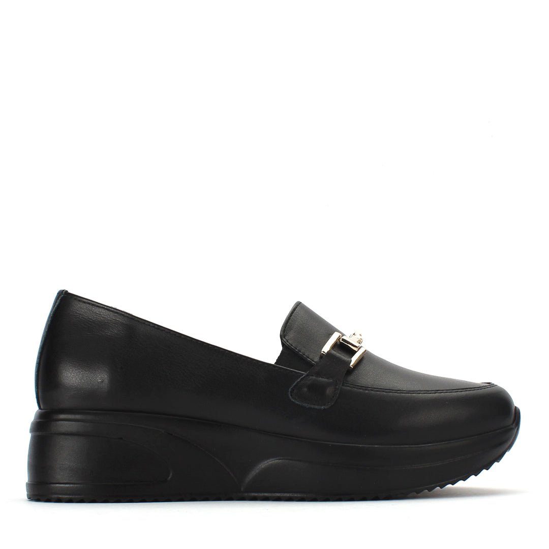 Celal Gültekin 376-20418 Keilpumps Schwarze Lederschuhe günstig online kaufen