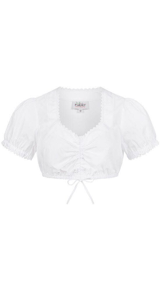 Dirndlbluse Dirndlbluse Kurzarm Wanda in Weiß von Nübler