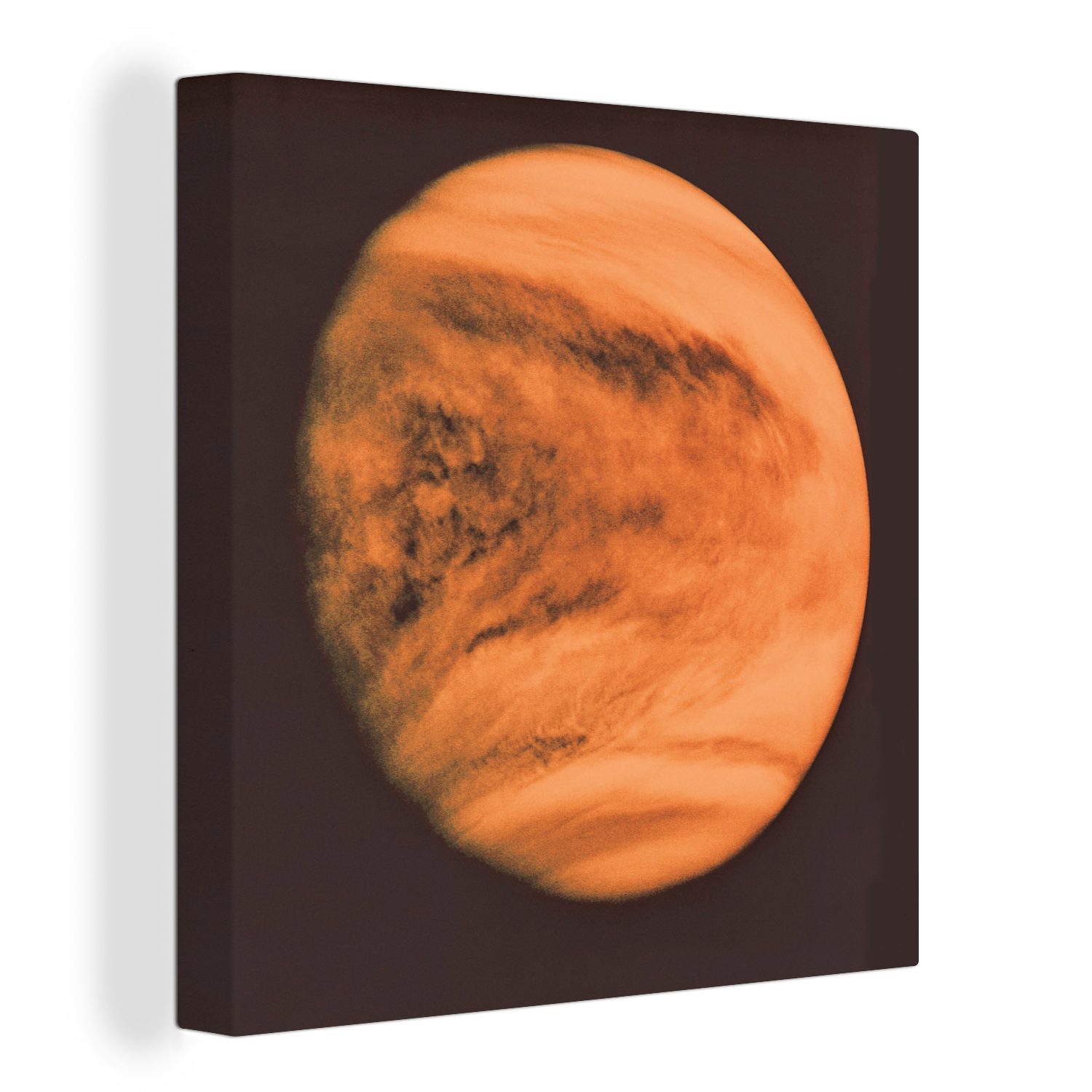 niedrigeren Preis kaufen OneMillionCanvasses® Leinwandbild Der Planet Wohnzimmer vor Bilder dunklen für Hintergrund, Venus Schlafzimmer einem (1 Leinwand St)