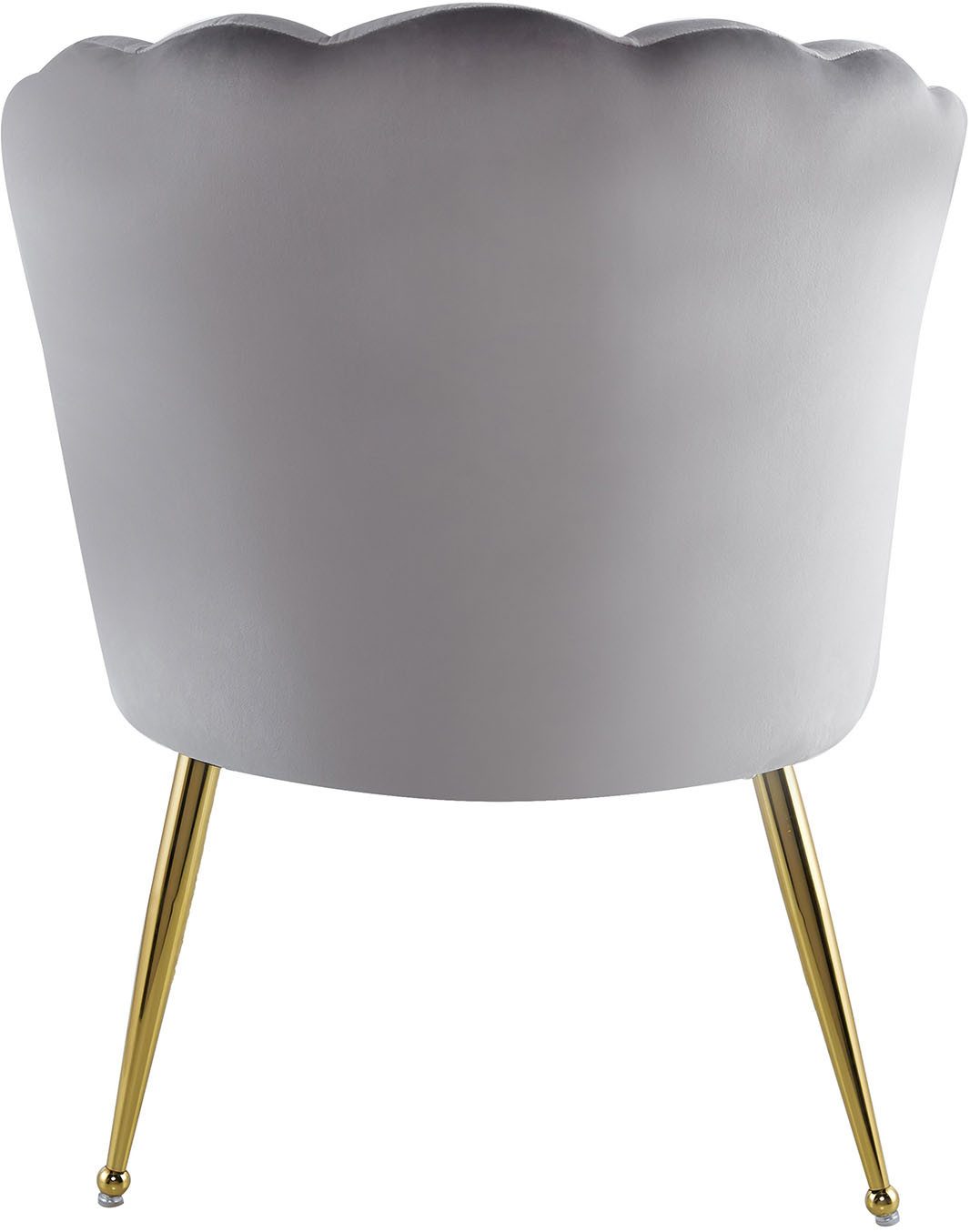 Kayoom Polsterstuhl Stuhl Lalie 125, Rückenlehne im Retro-Stil, ausgefallene Rückenlehne (1 St), Rückenlehne in Muschel-Design, Samtbezug, goldene Metallbeine