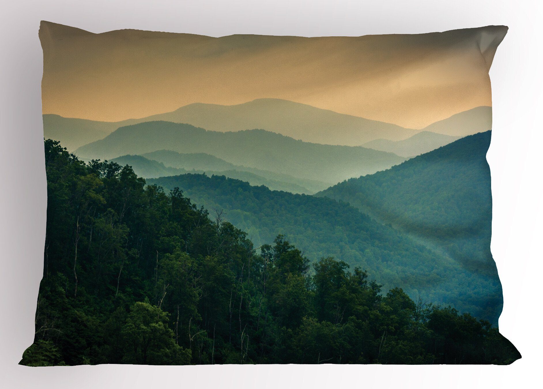 Berg Stück), Ridges (1 Kissenbezüge Size Appalachian King Gedruckter Kissenbezug, Standard Abakuhaus Dekorativer Landschaft