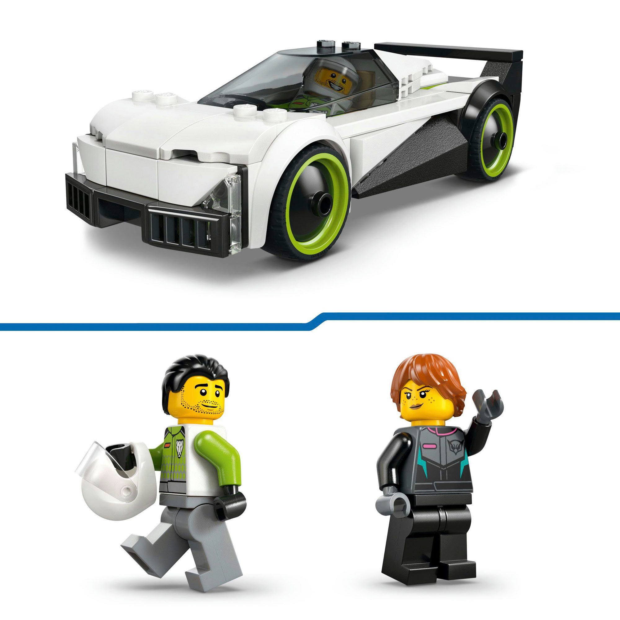 LEGO® Düsenflieger vs. Rennauto (60489), LEGO City Konstruktionsspielsteine, (259 St), Made in Europe – Bild 5 von 5