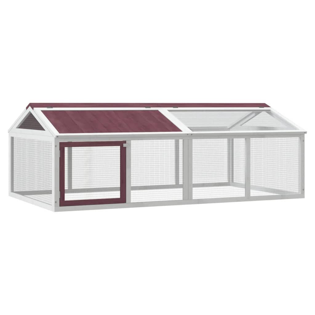 vidaXL Freigehege, Freilaufgehege Mokka 200x112,5x74 cm Massivholz Kiefer