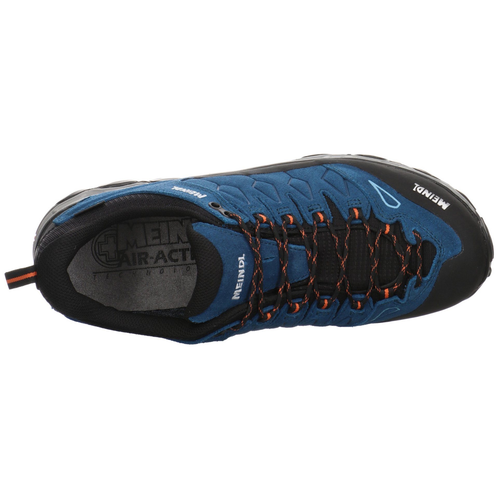 Meindl Herren Outdoor Schuhe Lite Outdoorschuh Outdoorschuh Trail Leder-/Textilkombination GTX blau/orange