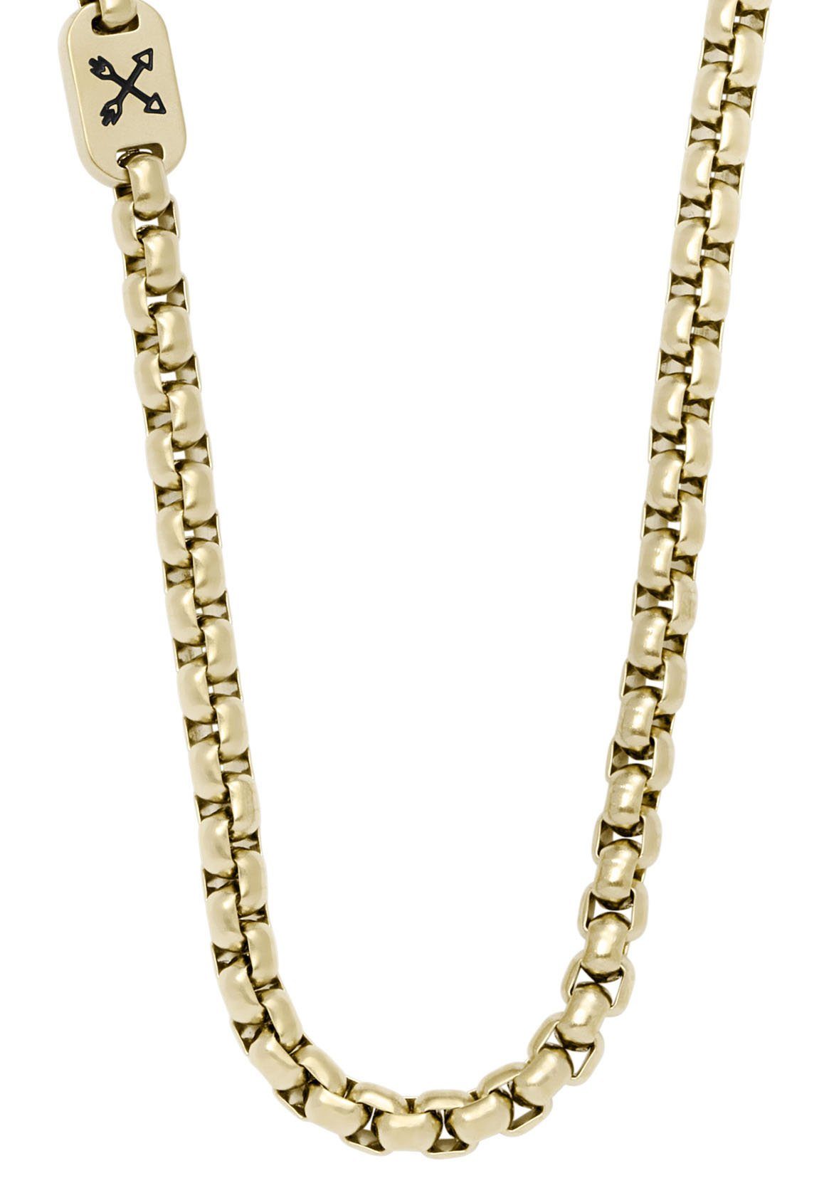 JF04336040, Fossil JF04337710 gelbgoldfarben JEWELRY, Edelstahlkette