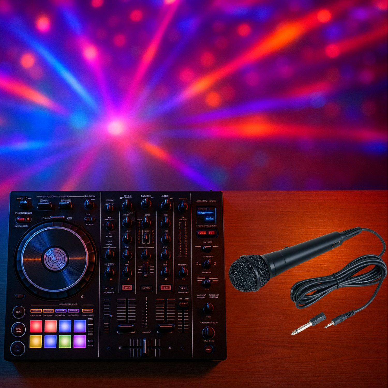 Thomson Mikrofon Dynamisches Mikrofon M150 kabelgebunden Schwarz (Set), 2,5m Kabel Party Veranstaltung DJ Mix Karaoke 3,5mm 6,35mm Stecker – Bild 5 von 5