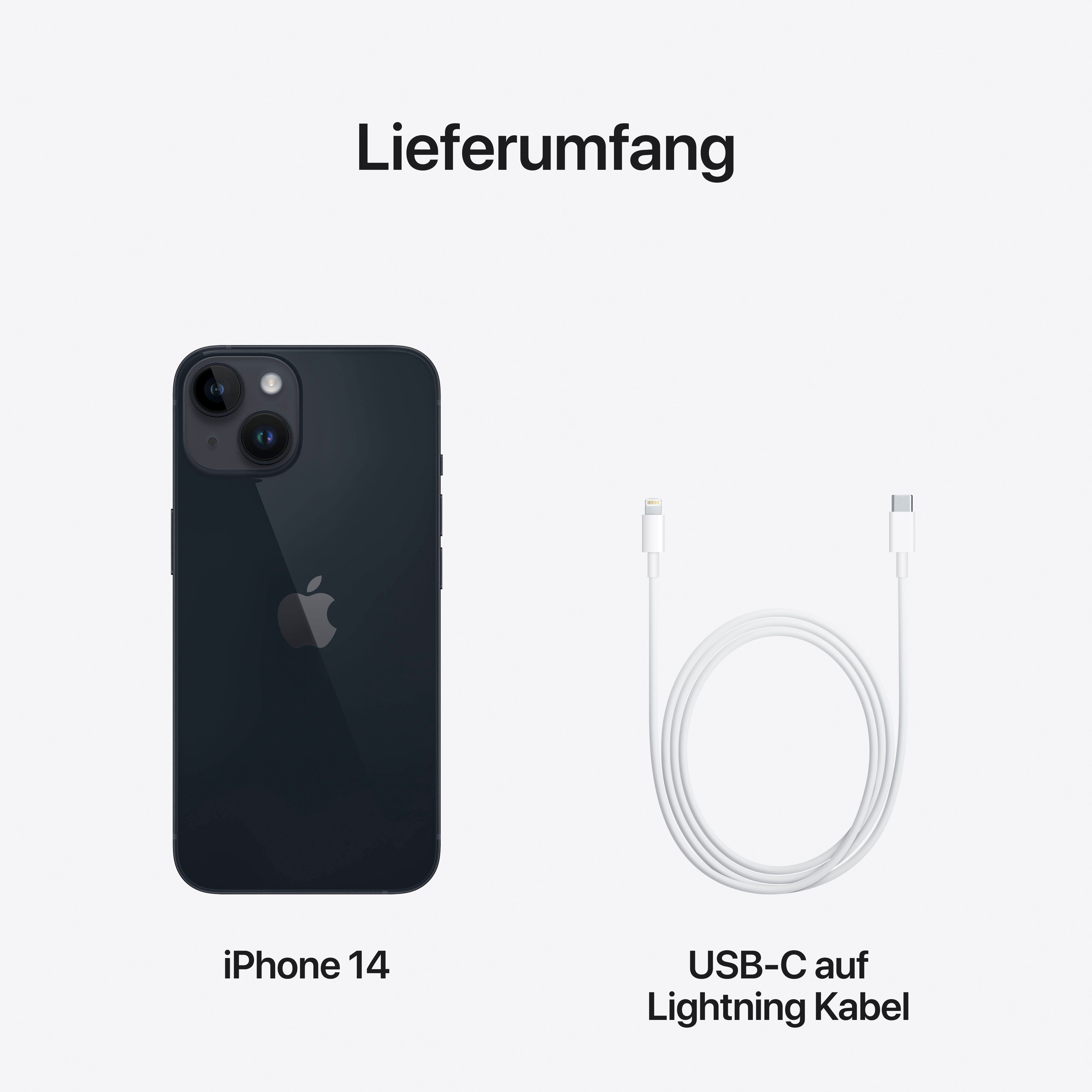 14 Kamera) 512GB GB Zoll, Apple iPhone cm/6,1 512 Midnight Black 12 Smartphone MP (15,4 Speicherplatz,