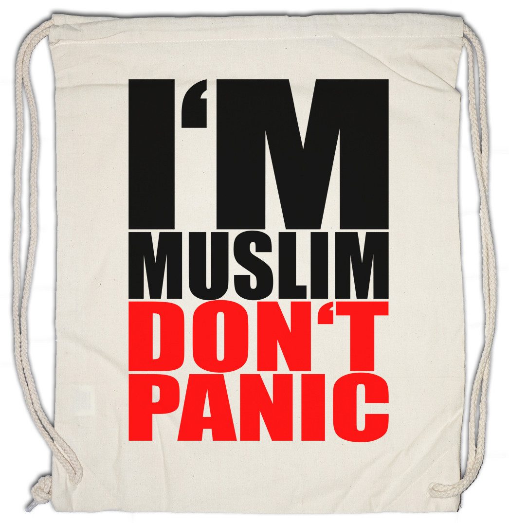 Urban Backwoods I'm Muslim Don't Panic II Turnbeutel Islam Moslem Religion Koran Kult (1-tlg), Istanbul Koran Türkiye Allah