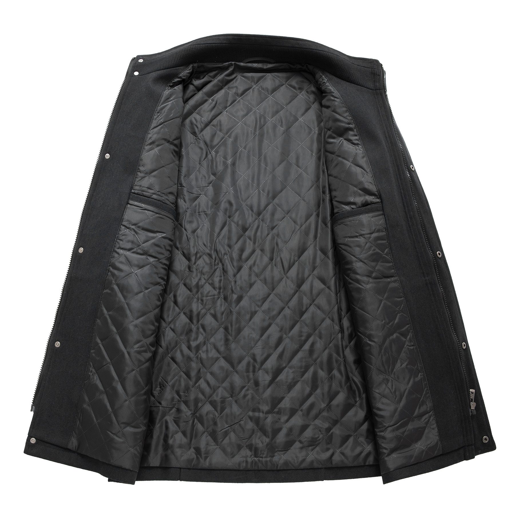 Allthemen Wollmantel Herren Kurzmantel mit mehreren Taschen Wintermantel warmer Winterjacke