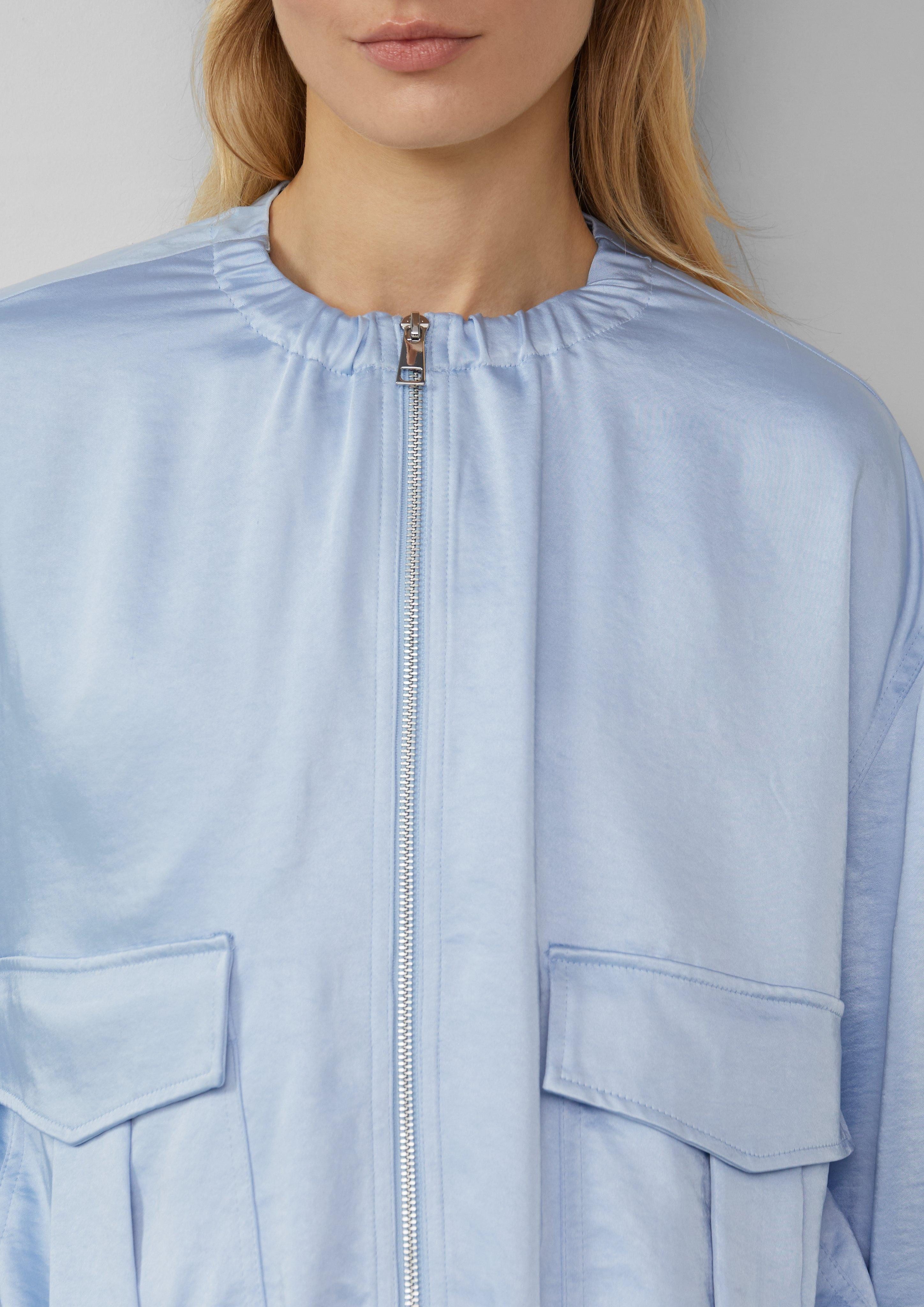 s.Oliver Funktionsjacke Satin-Blouson mit aufgesetzten Taschen günstig online kaufen