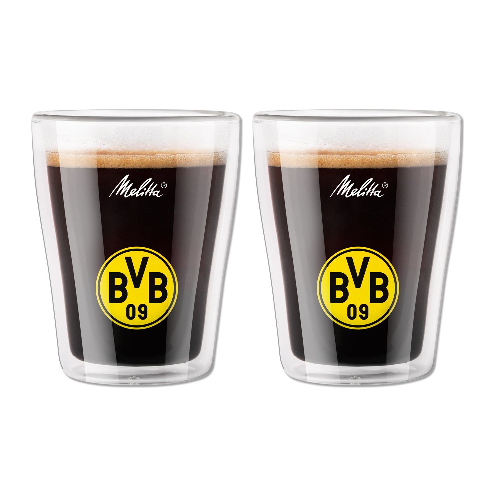 BVB MERCHANDISING Espressoglas BVB Kaffe-Gläser doppelwandig, Glas