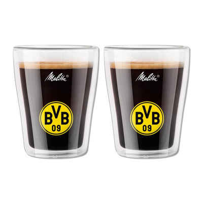 BVB MERCHANDISING Espressoglas BVB Kaffe-Gläser doppelwandig, Glas